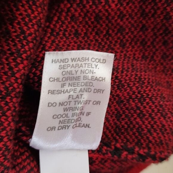 J.Jill Cotton Knit Blue & Red Houndstooth Dress Long Sleeve Size M - Picture 8 of 9